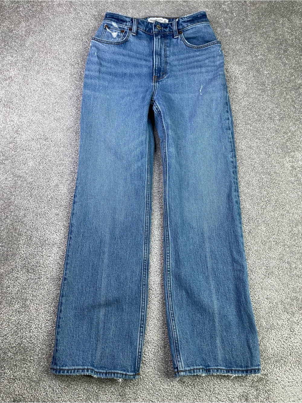 Abercrombie & Fitch Jeans Womens 24 XShort Blue 90s Relaxed High Rise Curve Love